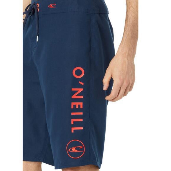 O'NEILL Mens Santa Cruz Solid 2.0 Boardshorts Size 36 LARGE Midnight Blue NWOT - Picture 2 of 10